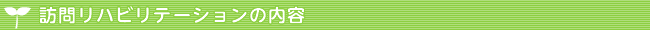 訪問リハビリテーションの内容